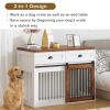 Heavy Duty Furniture style dog cage wooden dog cage double door dog cage side cabinet dog cage Dog crate (44 1/2"W *26"D *33 1/4"H)