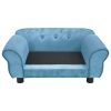 Dog Sofa Turquoise 28.3"x17.7"x11.8" Plush