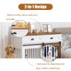 Heavy Duty Furniture style dog cage wooden dog cage double door dog cage side cabinet dog cage Dog crate (44 1/2"W *26"D *33 1/4"H)