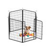 6 Panels Heavy Duty Metal Playpen with door,39.37"H Dog Fence Pet Exercise Pen for Outdoor, Indoor