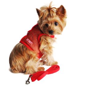 Cool Mesh Dog Harness (Color: Solid Red, size: X-Small)