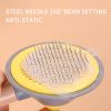 OneKey Pet Hair Remover Comb Pet Comb Grooming Brush Pet Hair Cleaner Brush Cat Shedding Brush Self Cleaning Slicker For Long & Short Hair Cats And Do