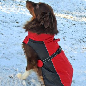 Alpine All-Weather Dog Coat (Color: Red and Black, size: 2X-Large)