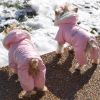 Pink Ruffin It Dog Snow Suit Harness