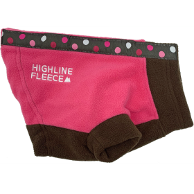 Highline Fleece Coat-Pink and Brown With Polka Dots (size: Size 12LC)