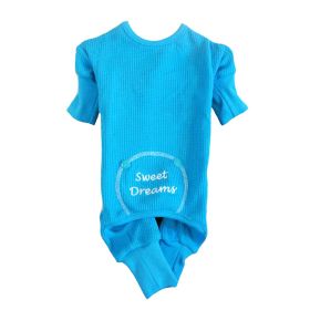 Blue Sweet Dreams Thermal Pajamas (size: large)