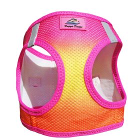 American River Choke Free Dog Harness (Color: Raspberry Pink and Orange, size: X-Small)